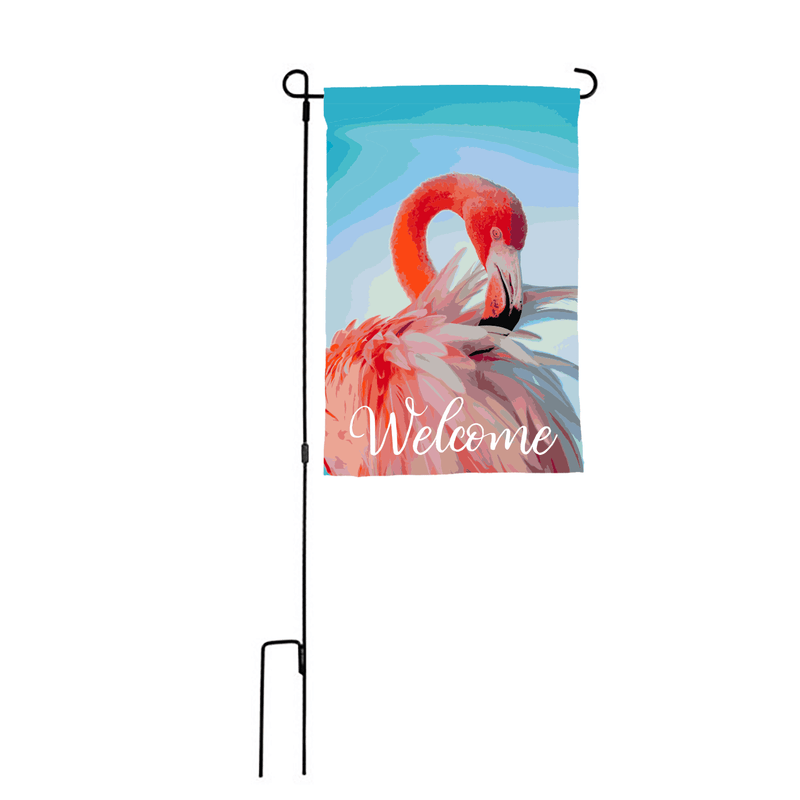 Welcome Flamingo Flag - The Flag Lady