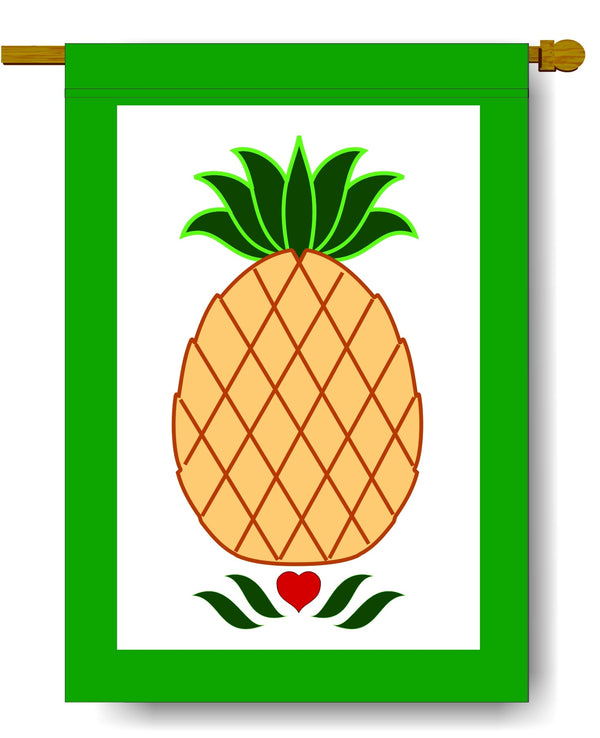 Welcome Pineapple Banner Flag 28 x 40 inch Welcome - The Flag Lady