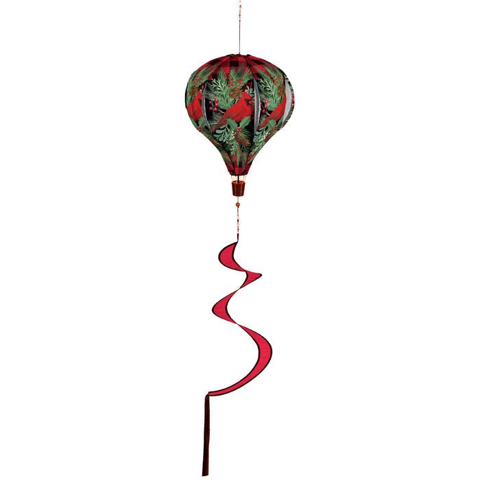 Winter Cardinal Burlap Balloon Spinner - The Flag Lady