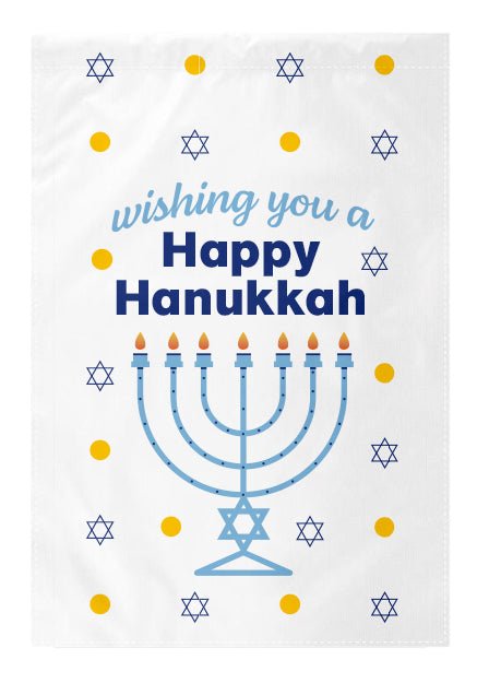 Wishing You A Happy Hanukkah Garden Flag - The Flag Lady