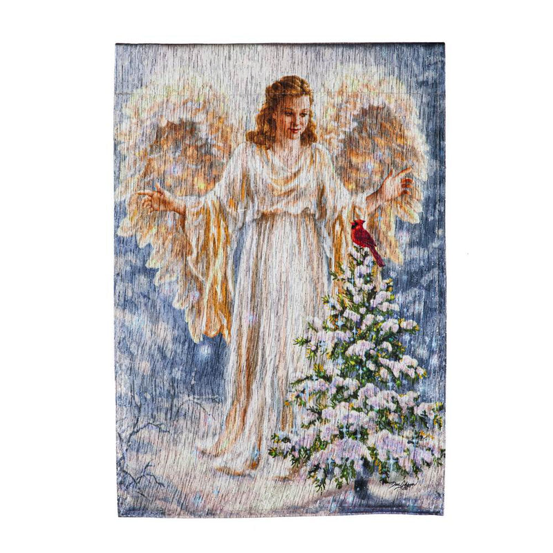 Woodland Glistening Angel Garden Flags - The Flag Lady