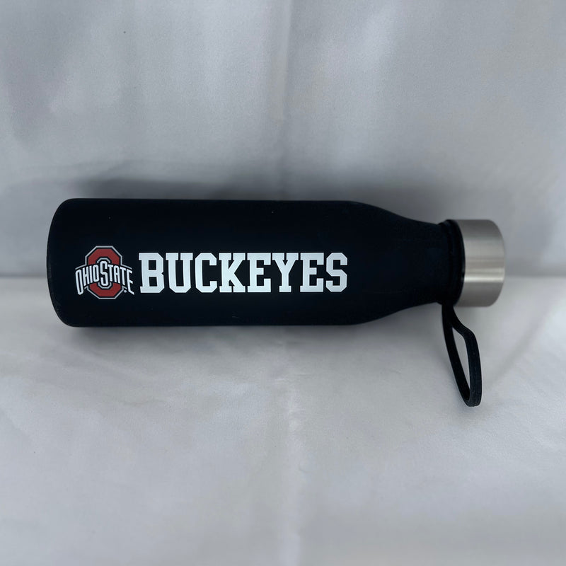 Ohio State Buckeye Soft Touch Glass Bottles - 20 oz