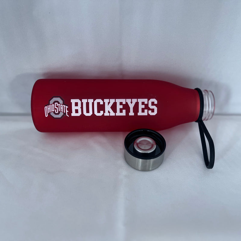 Ohio State Buckeye Soft Touch Glass Bottles - 20 oz