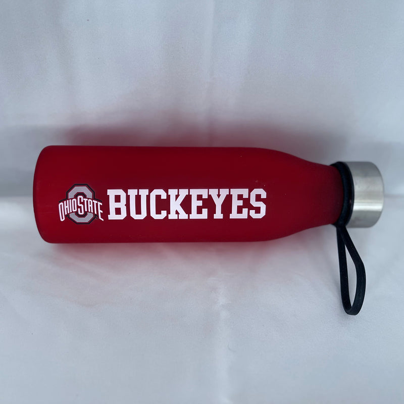 Ohio State Buckeye Soft Touch Glass Bottles - 20 oz