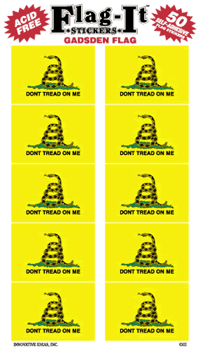 Gadsden Flag-it Stickers - 50-Pack