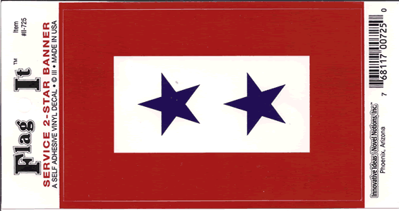 TWO STAR SERVICE STAR FLAG-IT 725