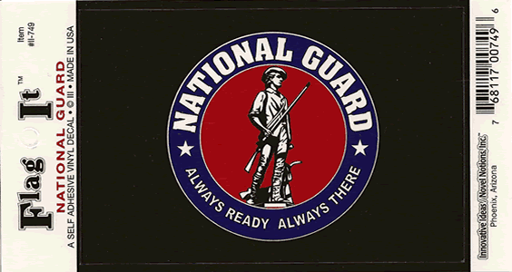 National Guard Flag-It Decal