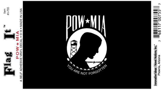 POW-MIA Flag-It Decal