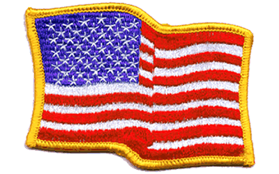 USA WAVY FLAG PATCH 8390